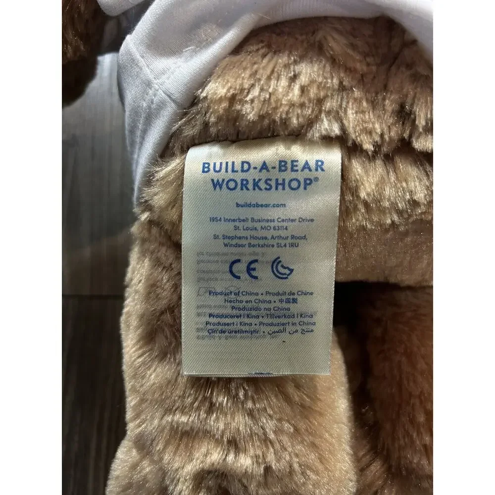 NEW Build A‎ Bear Carnival Cruise Ship Plush Logo Brown Bear Stuffed Animal